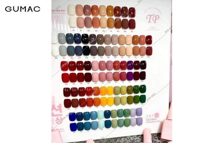 Bảng màu sơn gel TP Bảng màu sơn gel TP