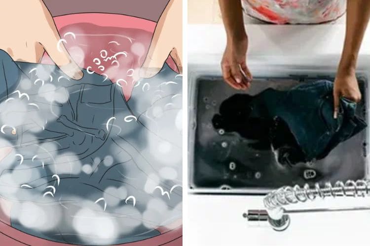 bóp ống quần bằng cách giặt quần jean với nước nóng bóp ống quần bằng cách giặt quần jean với nước nóng
