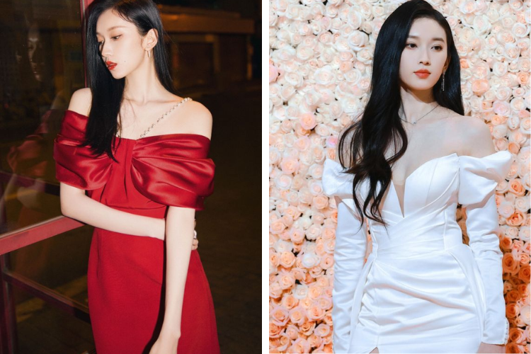 mẫu váy nhung trễ vai đẹp và cao cấp mẫu váy nhung trễ vai đẹp và cao cấp