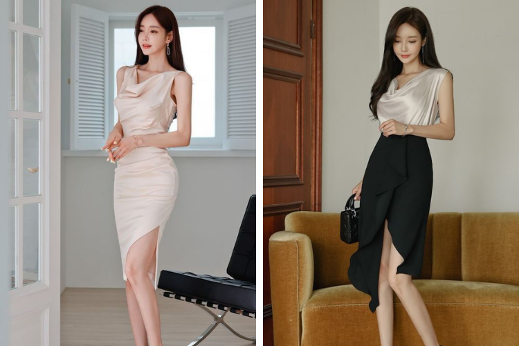 đầm nhung và chân váy nhung xẻ tà đẹp đầm nhung và chân váy nhung xẻ tà đẹp