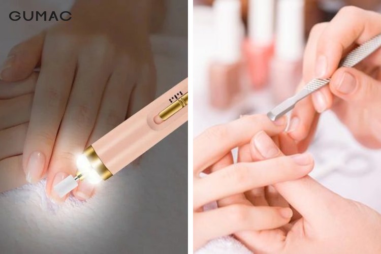 Bước 2: Cắt, dũa để tạo hình cho móng tay Bước 2: Cắt, dũa để tạo hình cho móng tay
