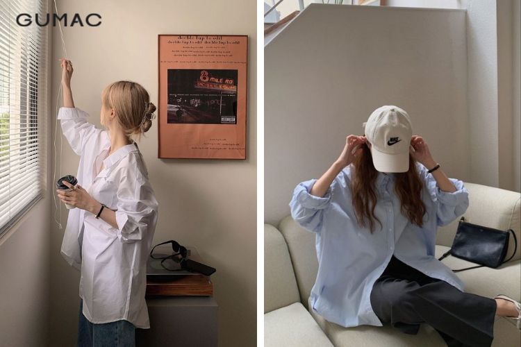 Áo sơ mi form rộng Áo sơ mi form rộng