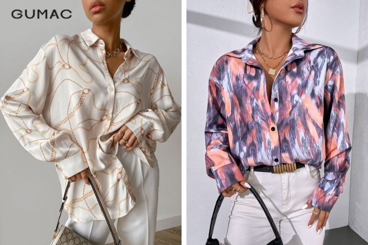 Áo sơ mi họa tiết Áo sơ mi họa tiết