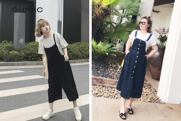 Set yếm mix áo thun cho người 60kg Set yếm mix áo thun cho người 60kg
