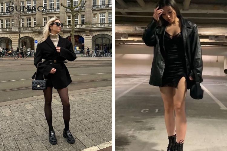 Những cách phối đầm với blazer Những cách phối đầm với blazer