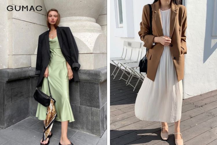Những lưu ý khi phối đầm cùng blazer Những lưu ý khi phối đầm cùng blazer