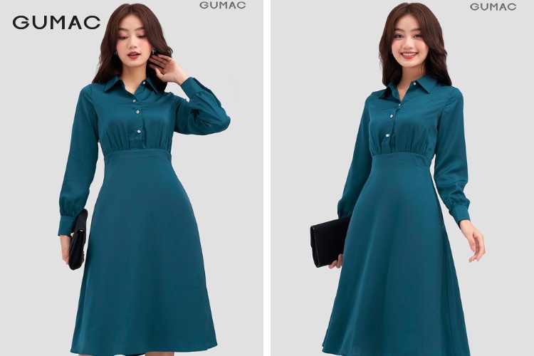Lựa chọn phối đầm sơ mi khi đi làm Lựa chọn phối đầm sơ mi khi đi làm
