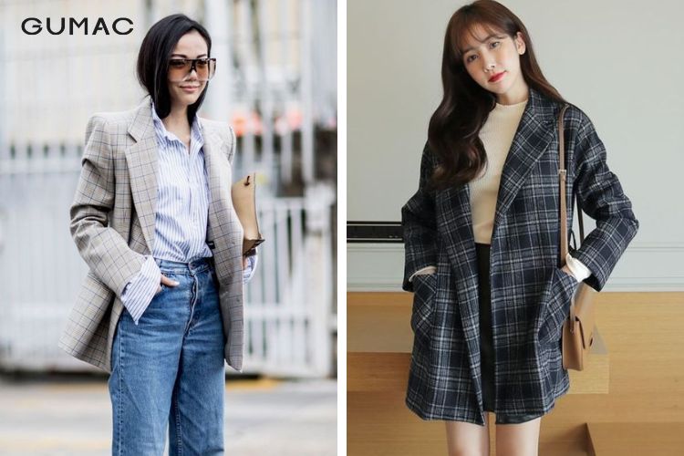 Những lưu ý khi mix cùng áo blazer caro nữ Những lưu ý khi mix cùng áo blazer caro nữ