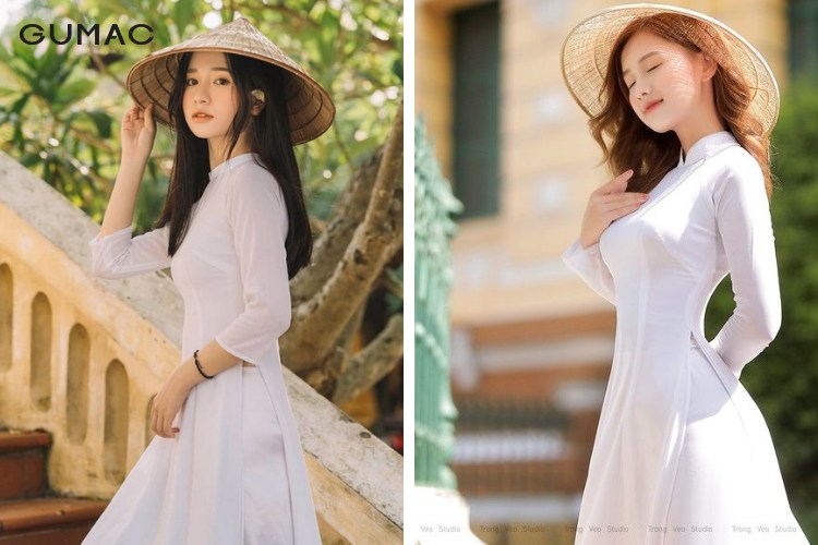 Tạo dáng chụp ảnh với nón lá Tạo dáng chụp ảnh với nón lá