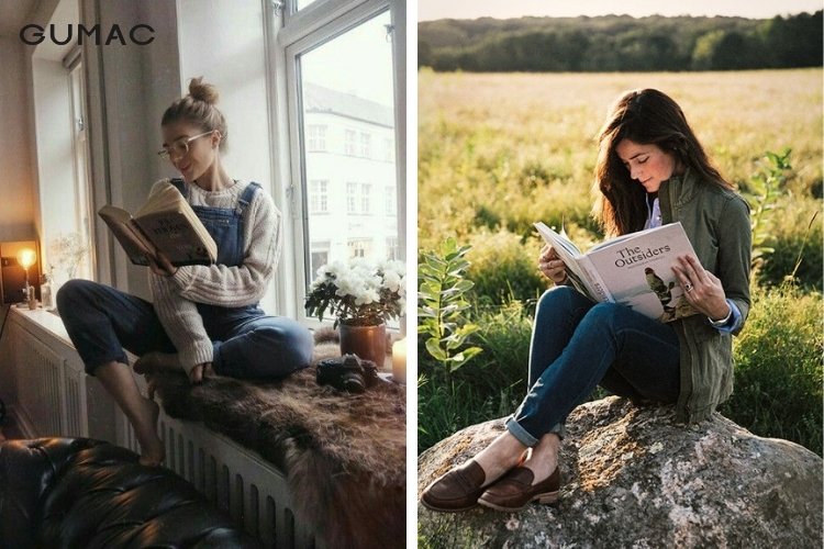 Cách chụp ảnh ngồi đọc sách cực chill Cách chụp ảnh ngồi đọc sách cực chill