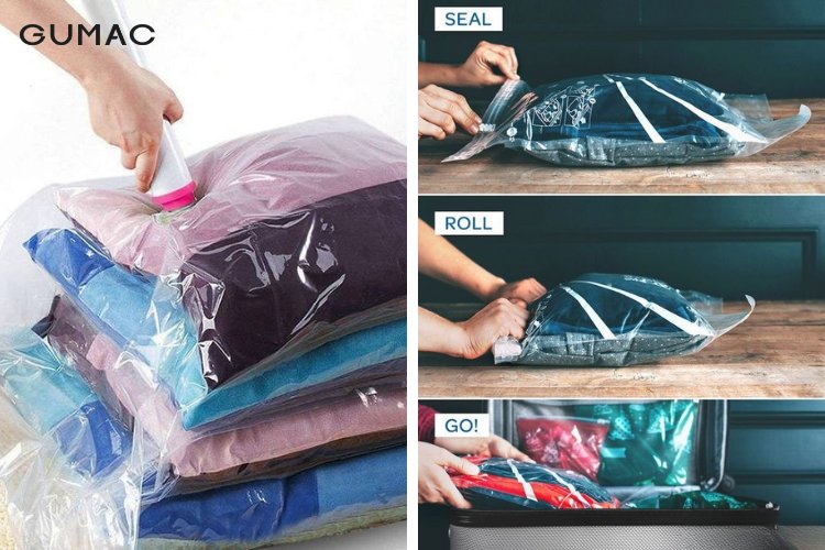 Sử dụng túi chân không đựng quần áo cồng kềnh Sử dụng túi chân không đựng quần áo cồng kềnh