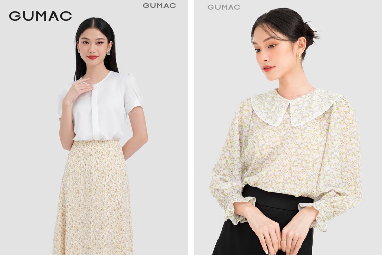 Thiết kế mẫu áo sơ mi cổ bèo nữ Thiết kế mẫu áo sơ mi cổ bèo nữ
