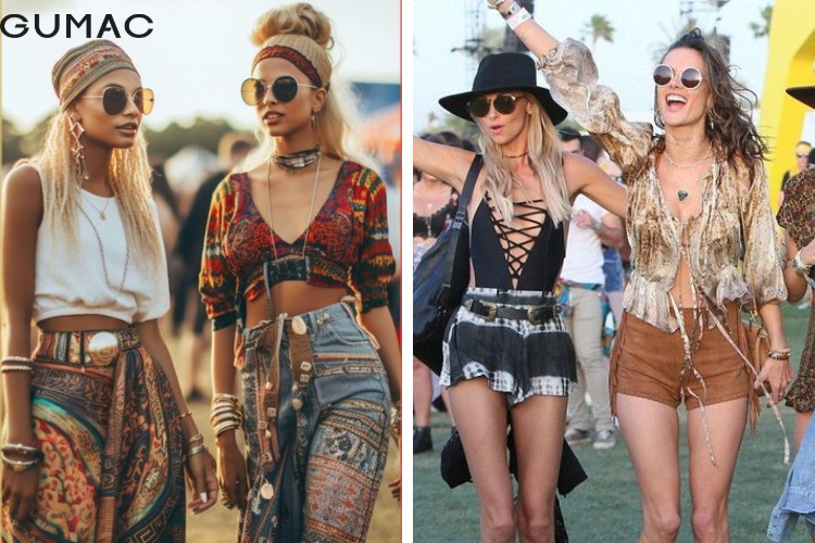 kinh gong tron to diem cho outfit hippie