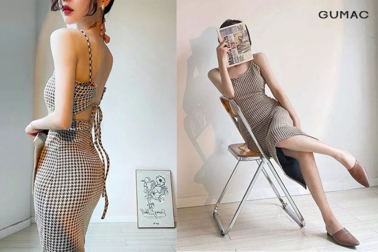Đầm ôm body họa tiết zigzag Đầm ôm body họa tiết zigzag