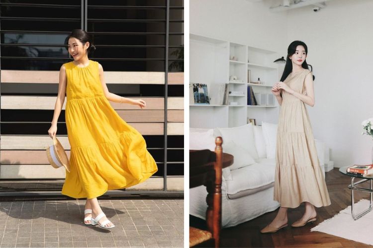 mặc đầm suông mang giày gì mặc đầm suông mang giày gì