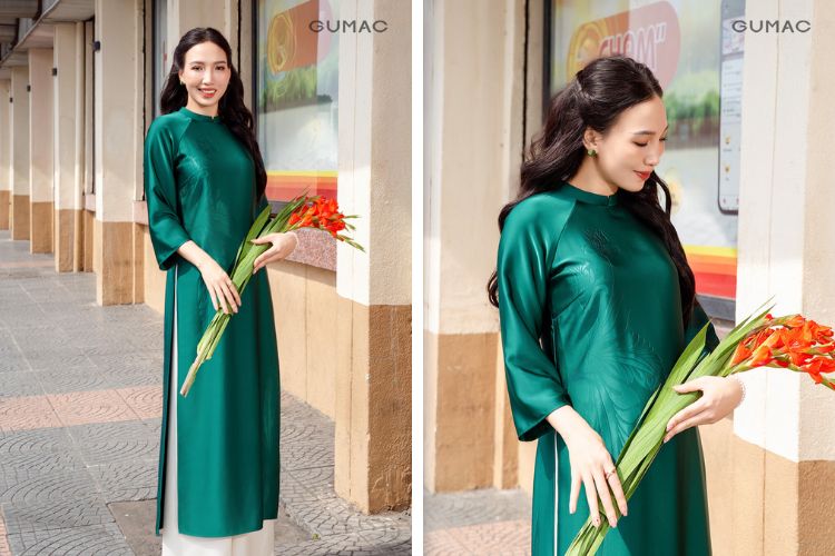 Áo dài trơn cổ tròn Áo dài trơn cổ tròn