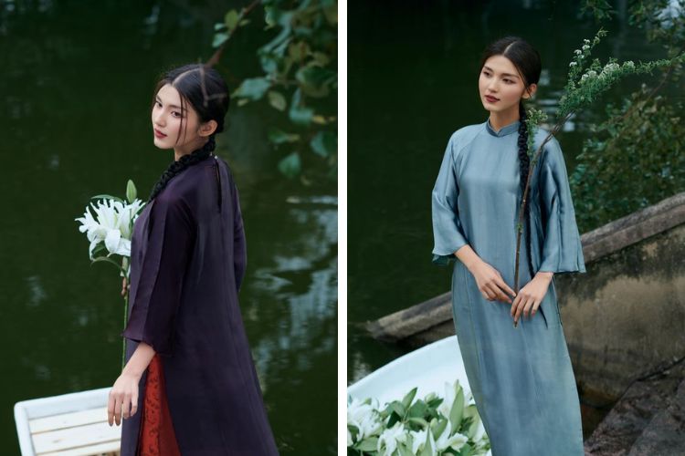 mẫu áo dài trơn mẫu áo dài trơn