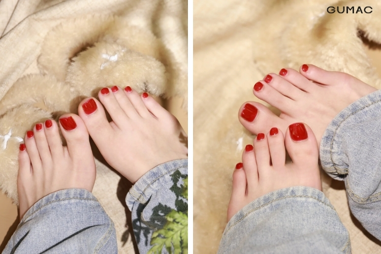 mau son mong chan mau do cherry trendy
