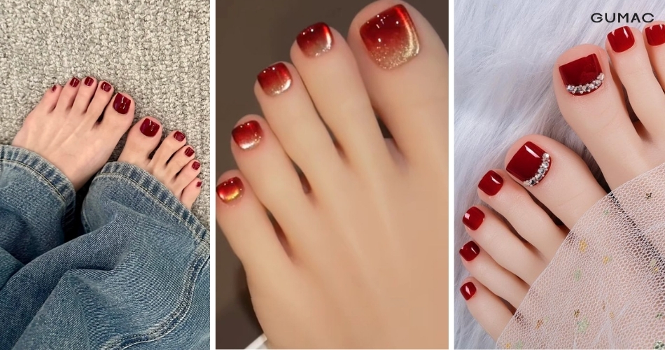top nhung mau nail chan do quyen ru duoc uu chuong nhat nam