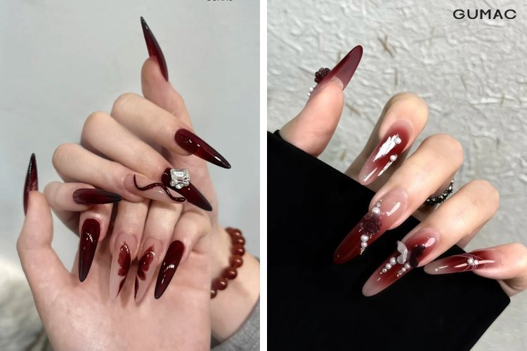 mau nail nhu lap lanh anh do