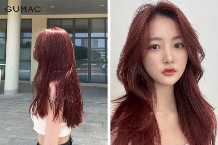 Màu tóc nâu tây ánh đỏ Màu tóc nâu tây ánh đỏ