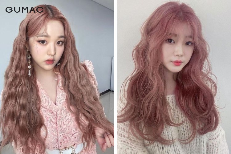 Màu tóc hồng nâu xám khói Màu tóc hồng nâu xám khói