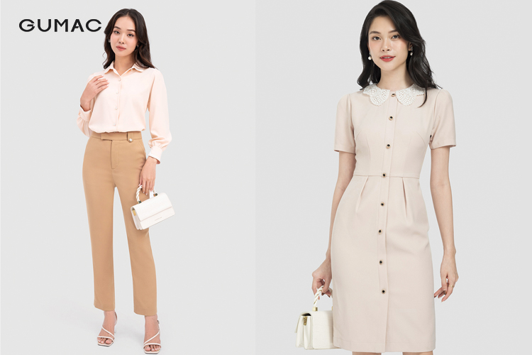 Váy màu kem nhẹ nhàng Váy màu kem nhẹ nhàng