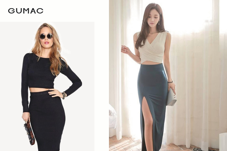 Phối chân váy dáng ôm với áo croptop thanh lịch phoi chan vay dang om voi ao croptop thanh lich