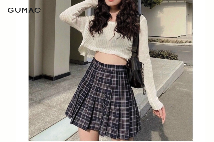 Tung tăng với áo croptop form rộng Hàn Quốc mix chân váy tennis đậm chất Ulzzang tung tang voi ao croptop form rong han quoc mix chan vay tennis dam chat ulzzang
