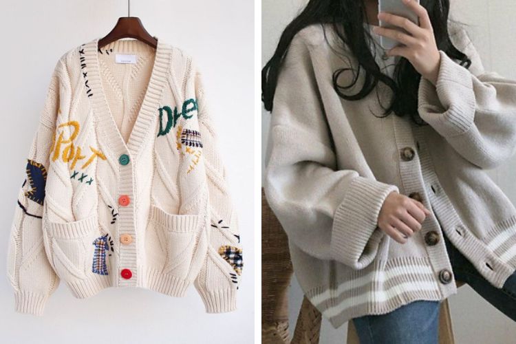 Cardigan len dáng dài Cardigan len dáng dài
