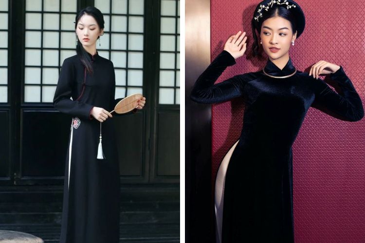 Lựa chọn phụ kiện, trang phục khác cho áo dài đen Lựa chọn phụ kiện, trang phục khác cho áo dài đen