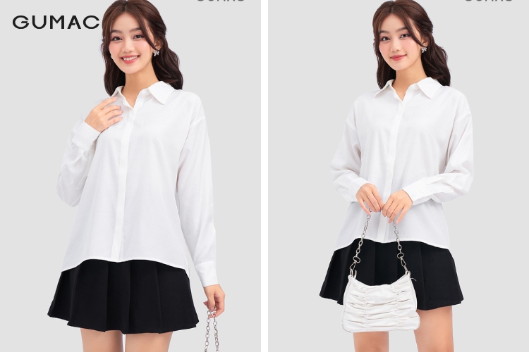 Thời trang oversize cùng chân váy Thời trang oversize cùng chân váy