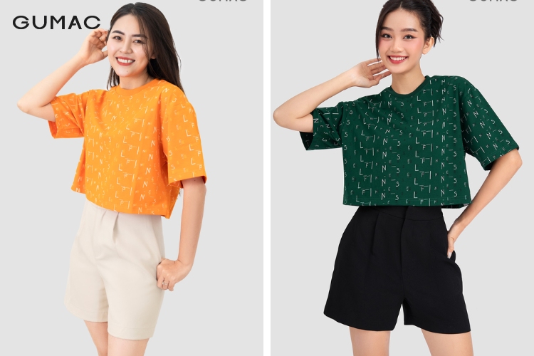 Mix quần short ngắn với áo oversize nữ Mix quần short ngắn với áo oversize nữ