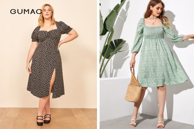 Váy đầm họa tiết cho nàng bigsize Váy đầm họa tiết cho nàng bigsize