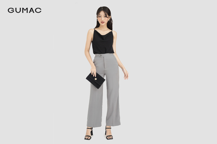 Phối đồ áo hai dây cùng quần culottes Phối đồ áo hai dây cùng quần culottes