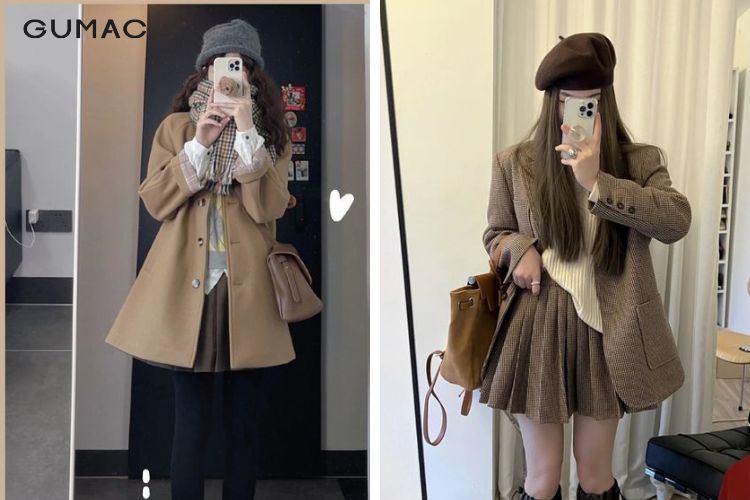 Mix chân váy cùng áo len và blazer cho nàng dịu dàng Mix chân váy cùng áo len và blazer cho nàng dịu dàng