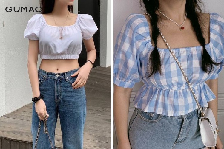 Áo croptop tay ngắn form rộng Áo croptop tay ngắn form rộng