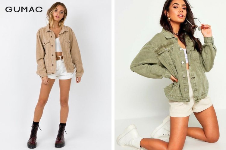 Kết hợp áo croptop cùng áo khoác kaki tươi tắn Kết hợp áo croptop cùng áo khoác kaki tươi tắn