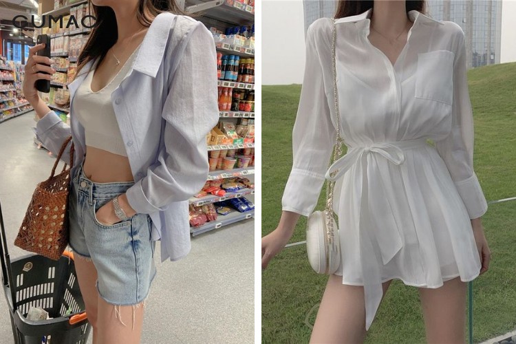 Kinh nghiệm khi mặc áo sơ mi mỏng cho nữ kinh nghiem khi mac ao so mi mong cho nu
