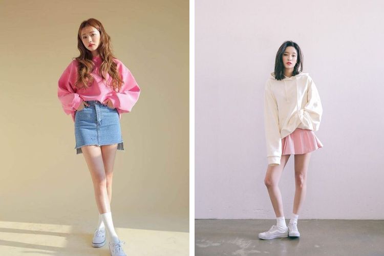 cách phối đồ với chân váy ngắn mùa đông cach phoi do voi chan vay ngan mua dong