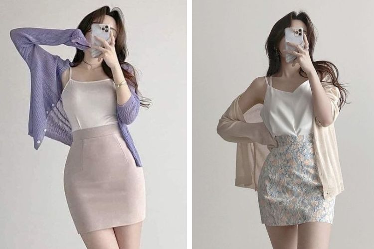 chân váy ngắn mặc với áo gì chan vay ngan mac voi ao gi
