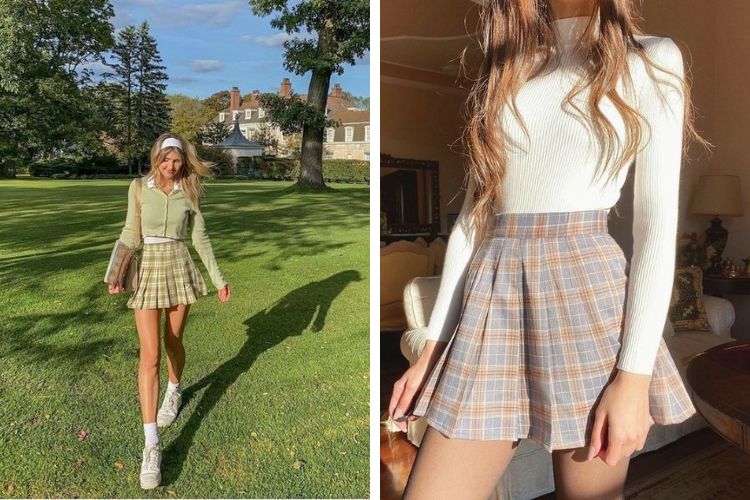 Chân váy tennis caro Chân váy tennis caro