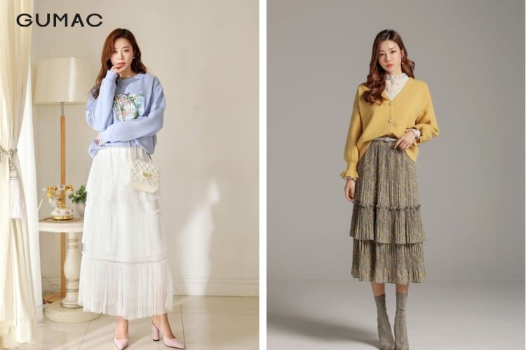 áo sweater phối đồ với chân váy tutu áo sweater phối đồ với chân váy tutu