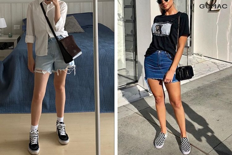 phoi do voi giay vans trang