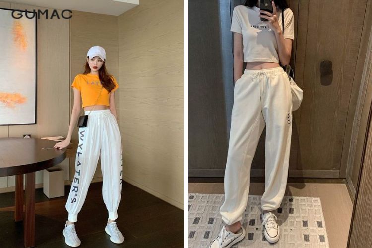 Túi đeo chéo + Áo croptop + Quần jogger Túi đeo chéo + Áo croptop + Quần jogger