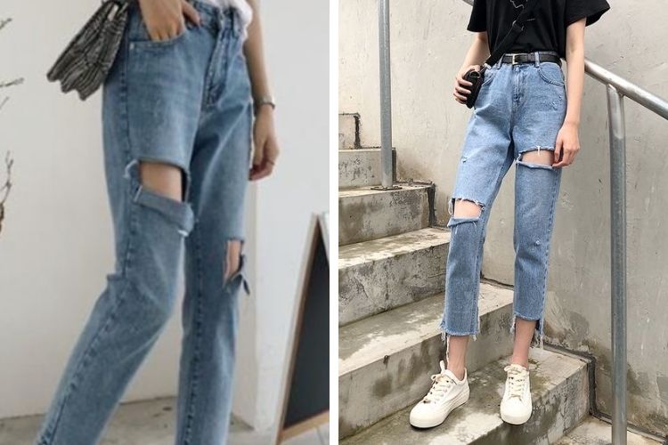 quần skinny rách gối quần skinny rách gối