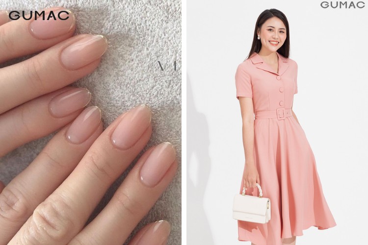 Gợi ý mẫu nail hồng và trang phục mặc kèm cho mẹ bầu Gợi ý mẫu nail hồng và trang phục mặc kèm cho mẹ bầu