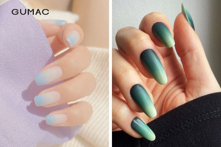 Những mẫu sơn móng ombre nhám Những mẫu sơn móng ombre nhám