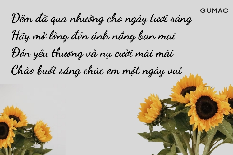 tho chao ngay moi