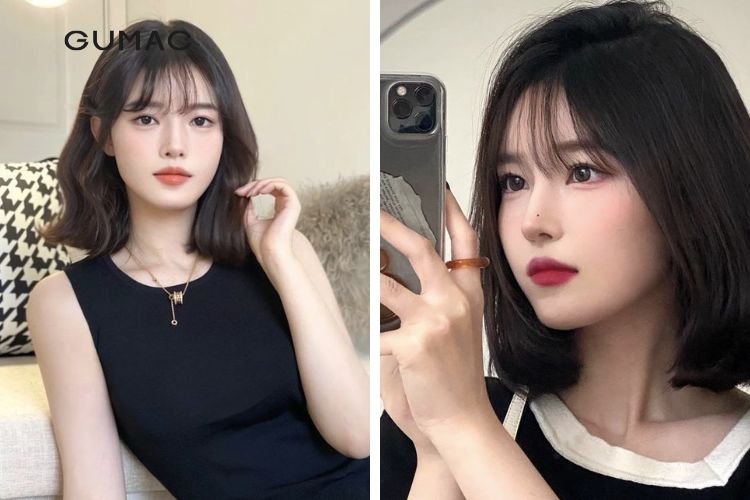 Kiểu tóc ngắn mái thưa mặt tròn cá tính kieu toc ngan mai thua mat tron ca tinh